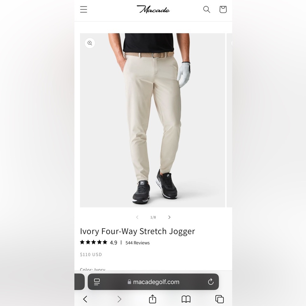 Macade khaki Four-Way Stretch Jogger